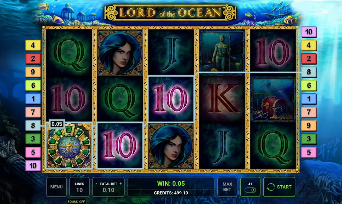 Lord of the Ocean Slot Spielansicht